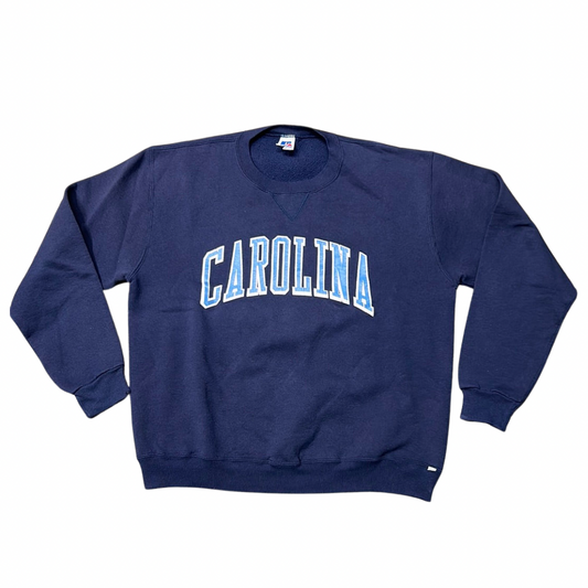 Vintage Russell Athletic UNC Tarheels Sweatshirt Blue Large