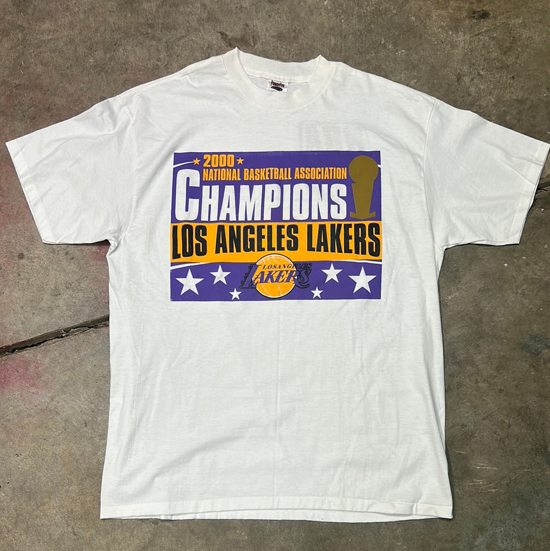 Vintage 2000 Los Angeles Lakers Championship Double Sided T-Shirt XL