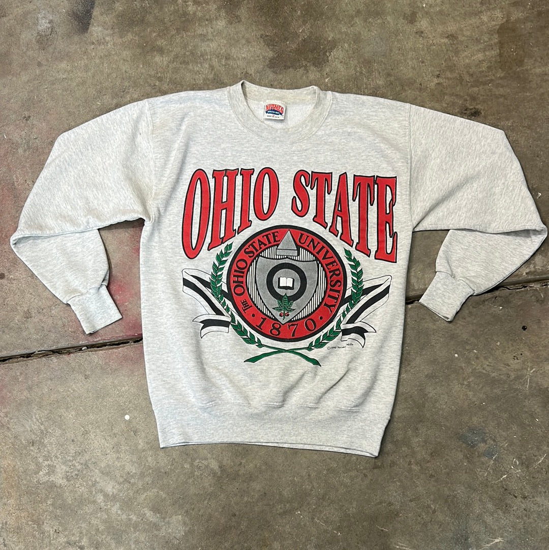 Vintage Nutmeg Ohio State Sweatshirt Grey Medium