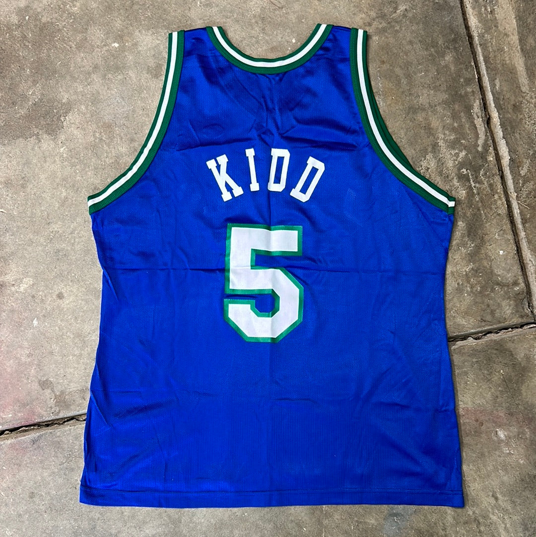 Vintage Dallas Mavericks Jason Kidd Champion Jersey Size 48