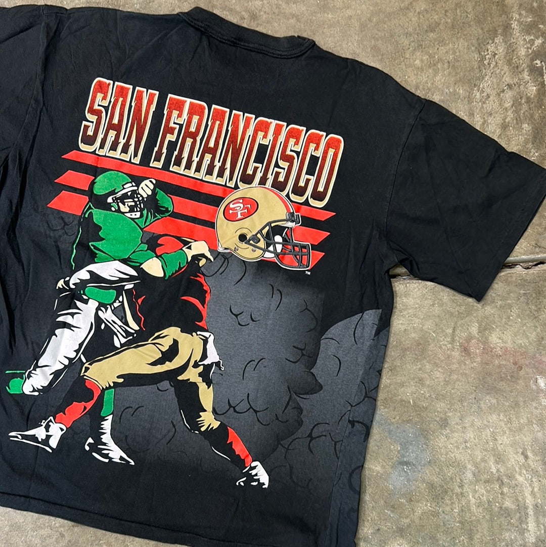 Rare Vintage 49ers T-Shirt Size L (Double sided, Single Stitched)