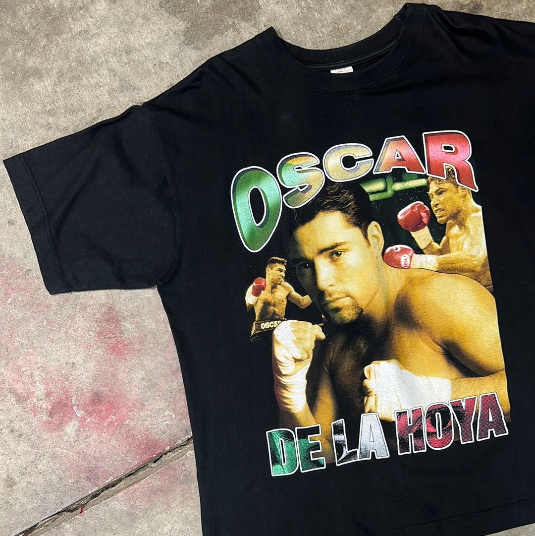 Vintage Oscar De La Hoya Double Sided T-Shirt Size XL