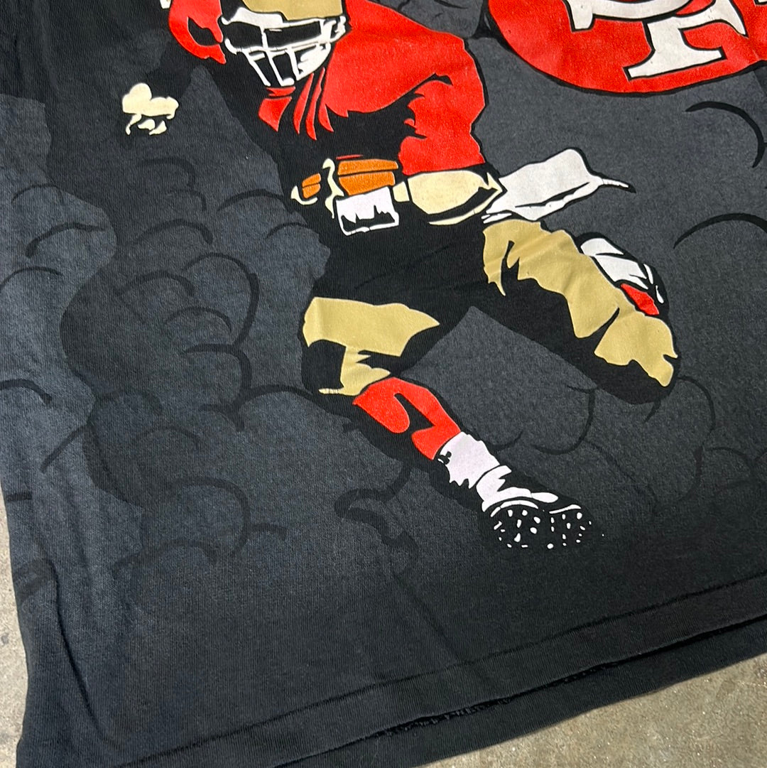 Rare Vintage 49ers T-Shirt Size L (Double sided, Single Stitched)