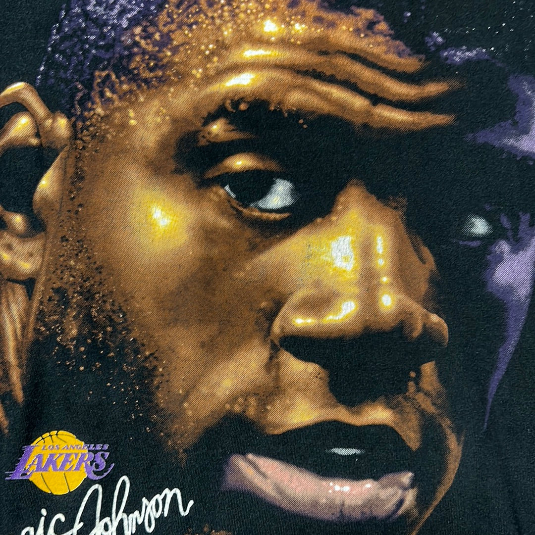 Vintage Big Face Salem Magic Johnson Lakers T-Shirt XL