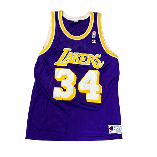 Vintage Los Angeles Lakers Shaquille O’Neal 90’s Champion Jersey Size 44