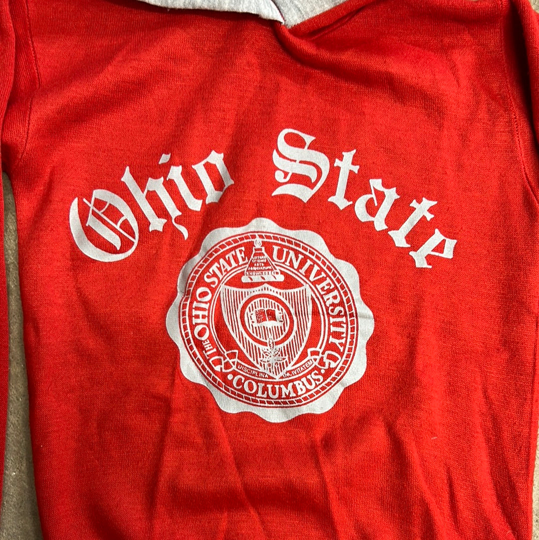 Vintage Kids Ohio State University Hoodie Sweatshirt M