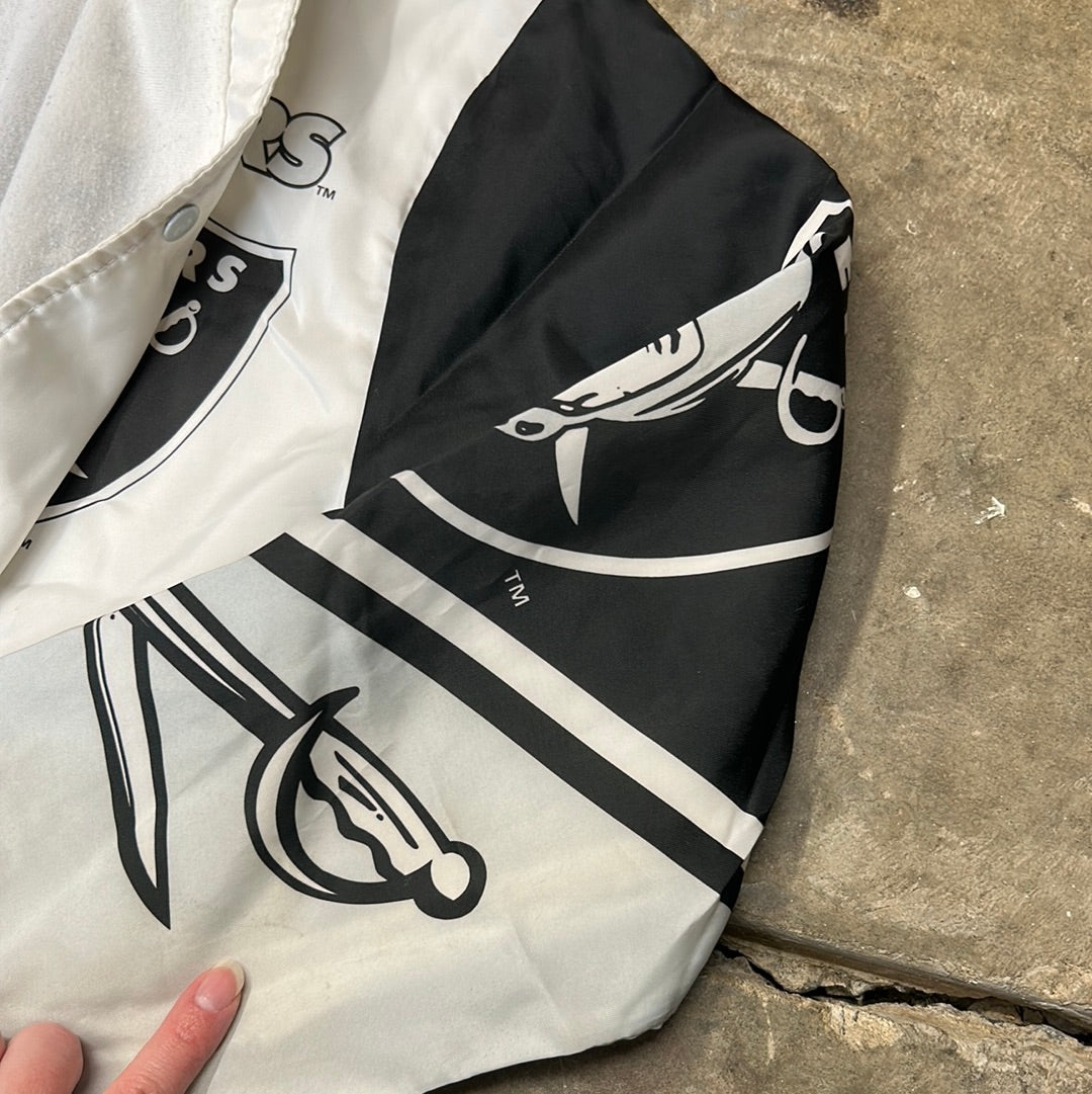 Vintage 90s NFL Raiders Fanimation Chalkline Jacket Size M