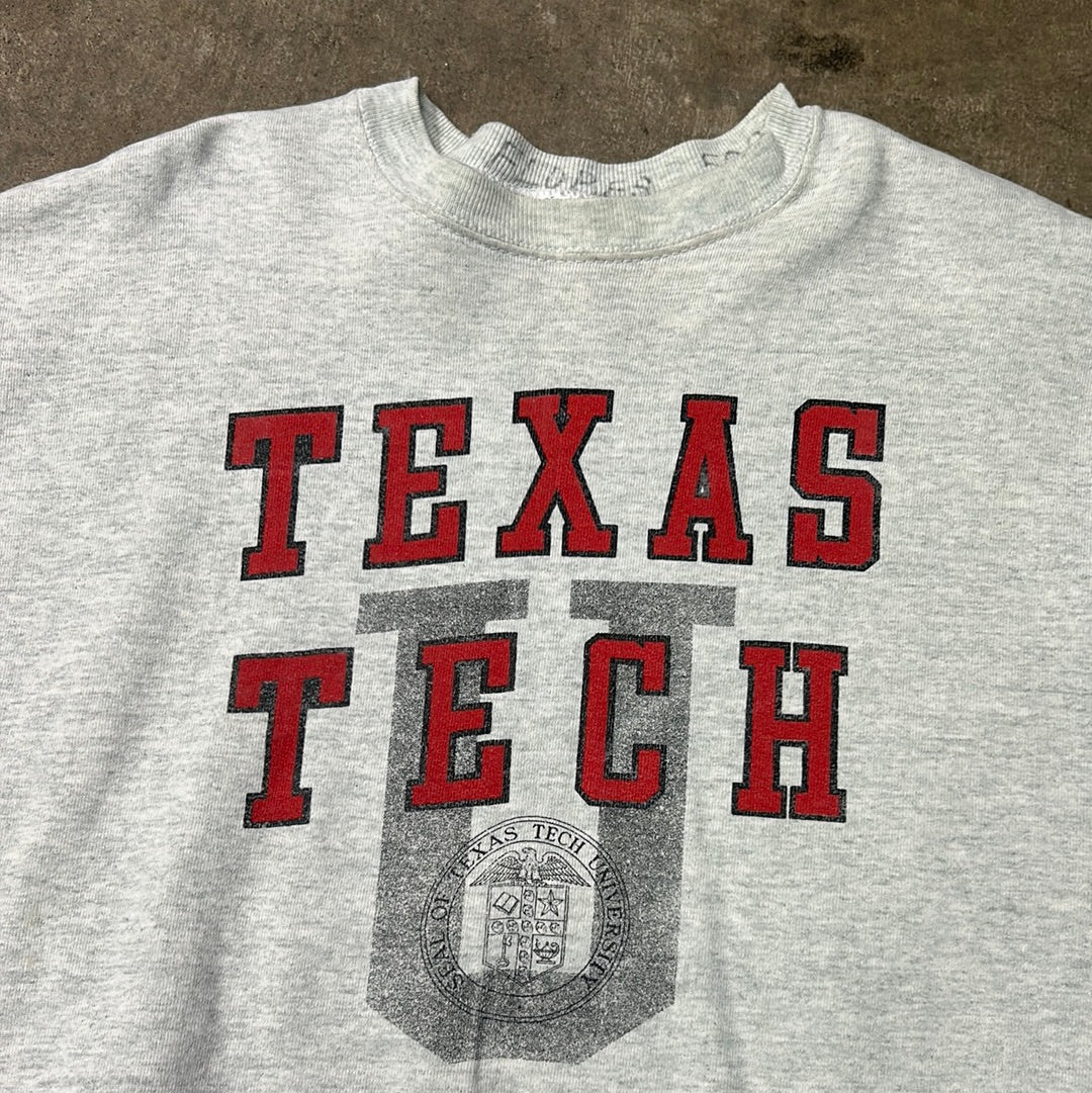 Vintage Texas Tech Sweatshirt Grey XL