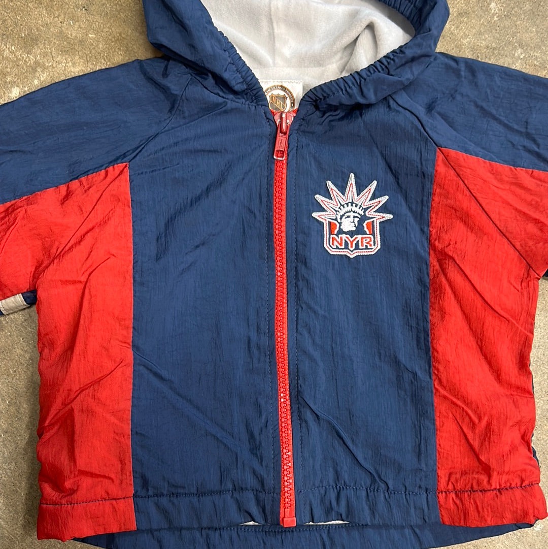 Vintage Kids NY Rangers Windbreaker Jacket 24 Months