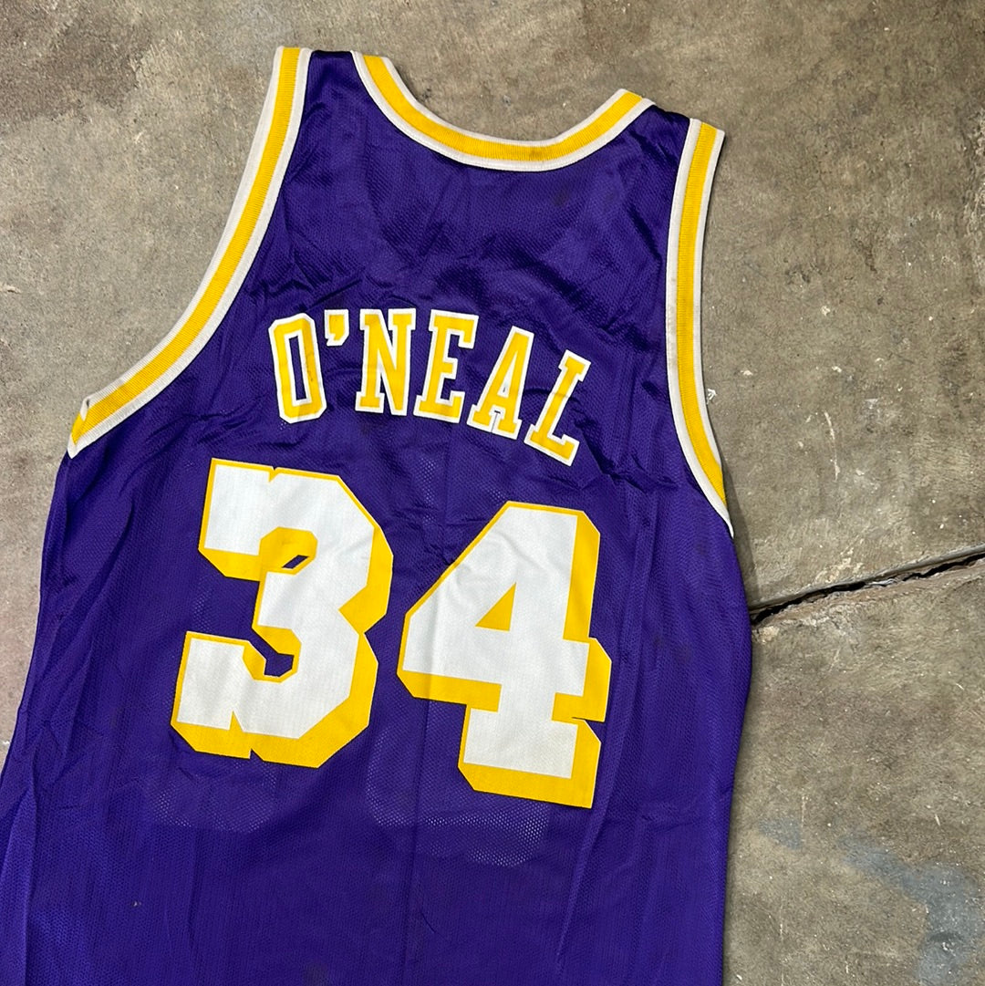 Vintage Los Angeles Lakers Shaquille O’Neal 90’s Champion Jersey Size 44