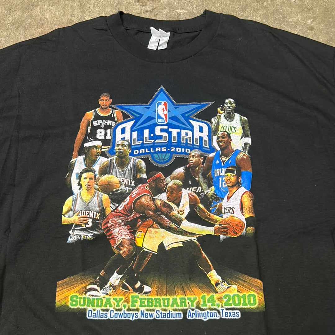 Vintage 2010 Kobe Bryant Lebron James NBA All Star T-Shirt 2XL