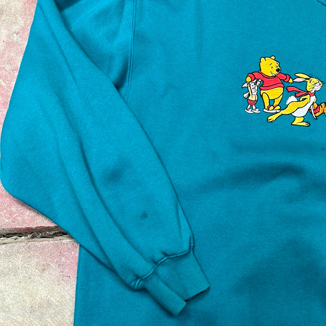 Vintage Winnie the Pooh & Friends Ice Skating Walt Disney Sweatshirt XL