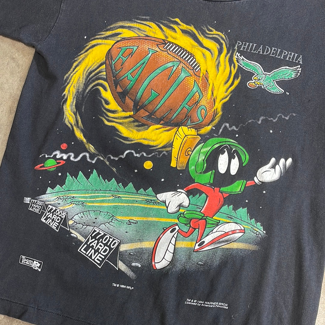 Vintage Kids 1994 Marvin The Martian Eagles shirt