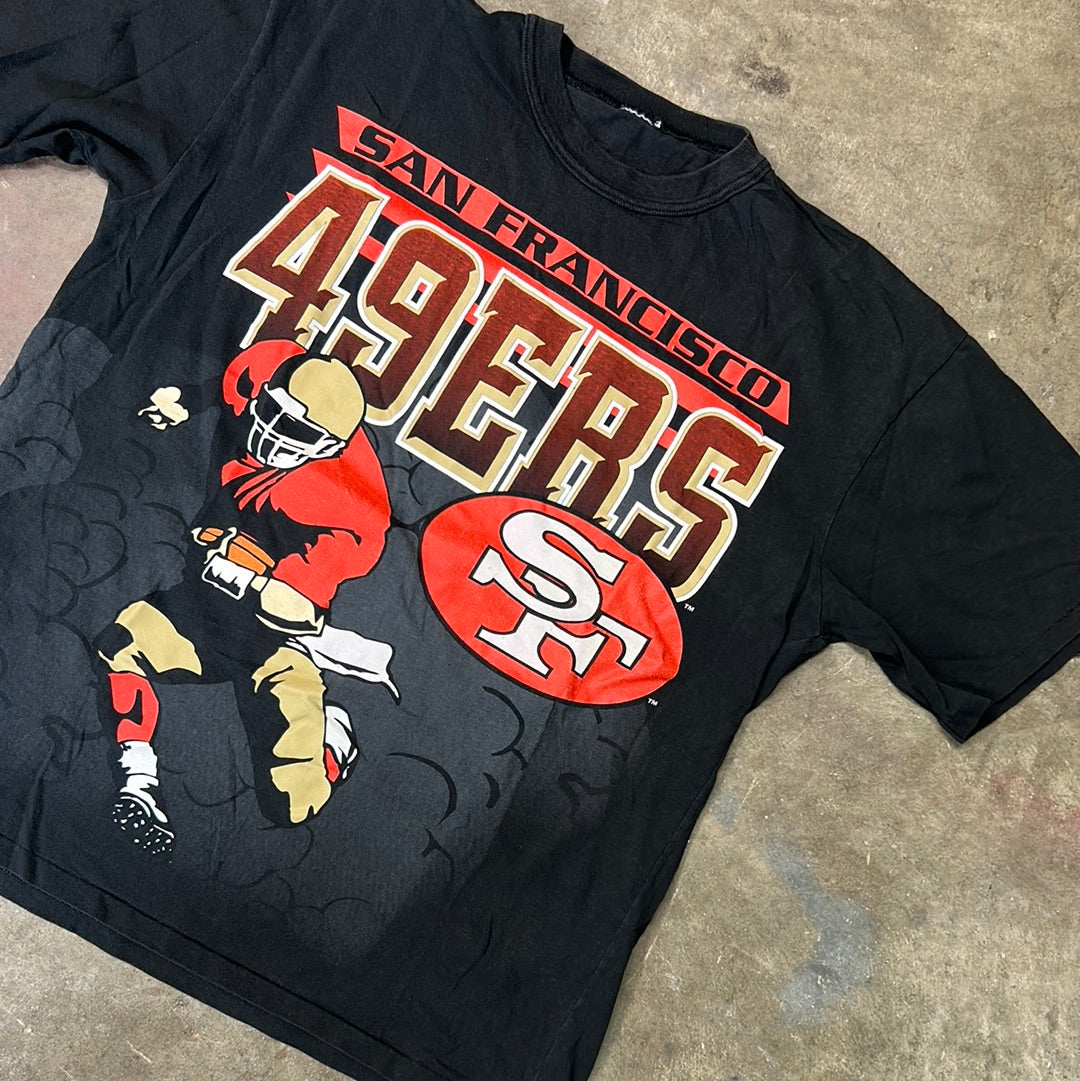 Rare Vintage 49ers T-Shirt Size L (Double sided, Single Stitched)