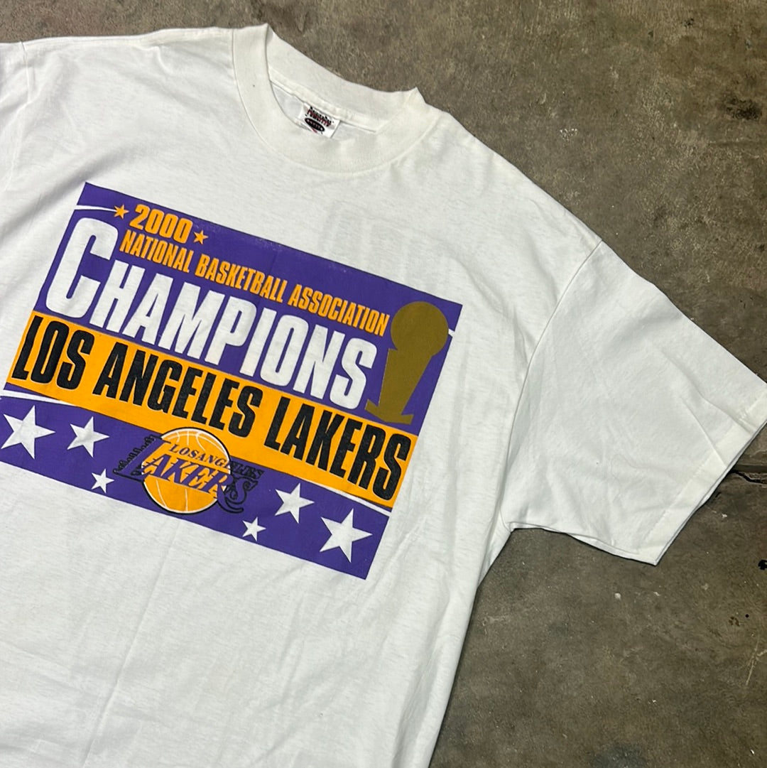 Vintage 2000 Los Angeles Lakers Championship Double Sided T-Shirt XL