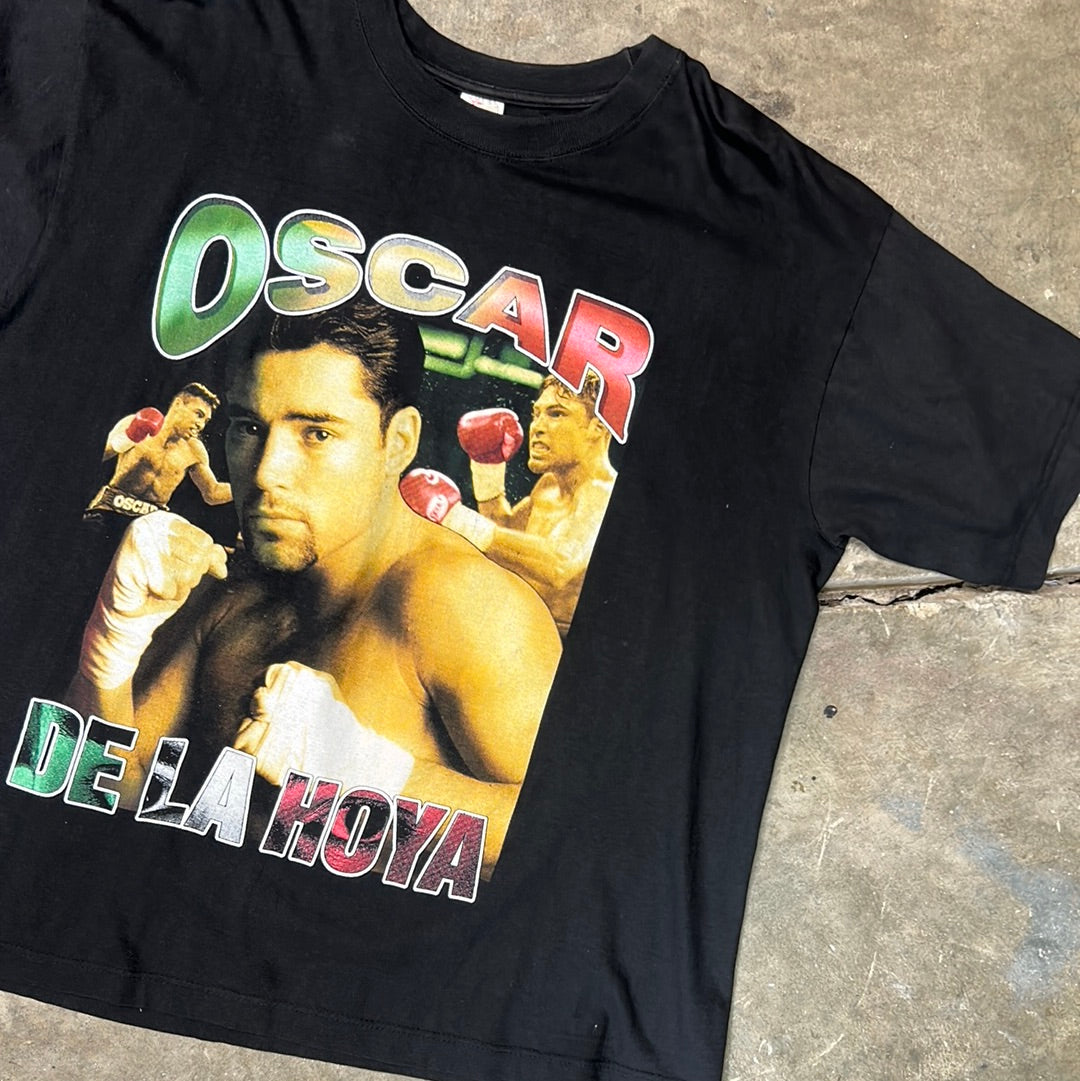 Vintage Oscar De La Hoya Double Sided T-Shirt Size XL