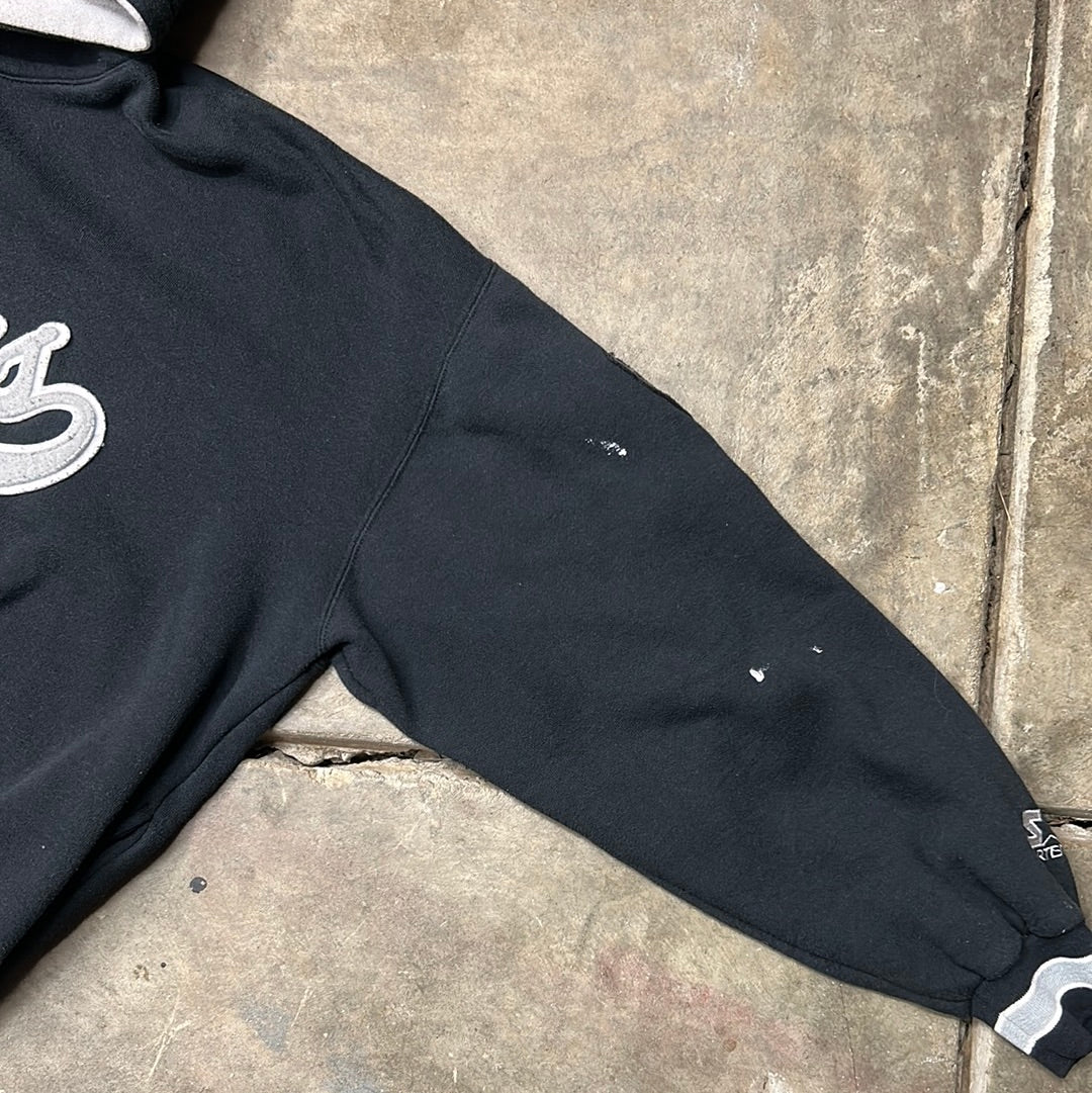 Vintage Starter Raiders Script Hoodie XL