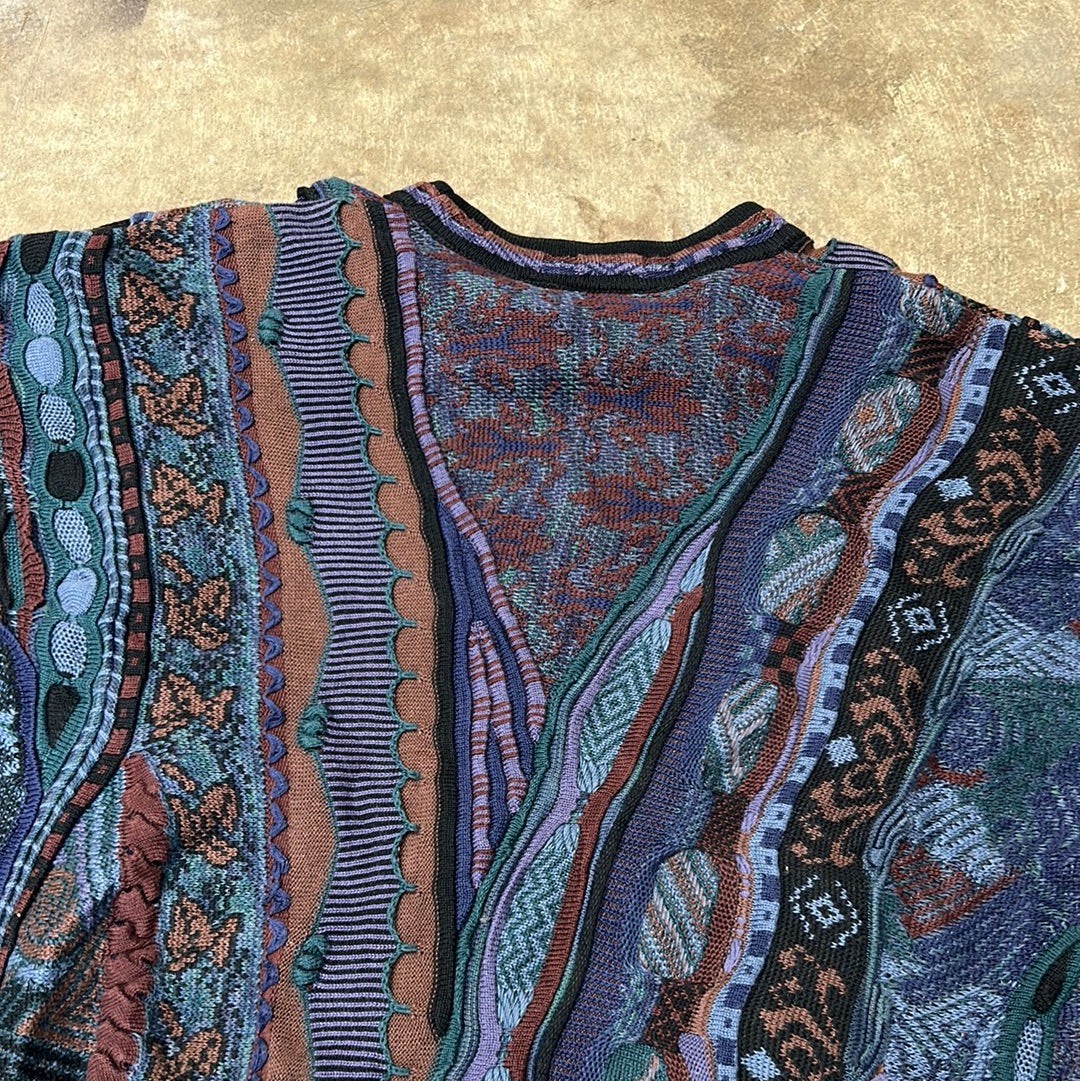 Vintage Tundra Canada Multicolor Wool Coogi Style Sweater Size XLT