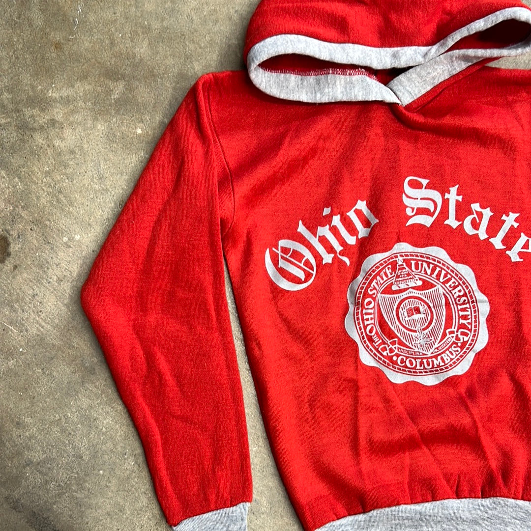 Vintage Kids Ohio State University Hoodie Sweatshirt M