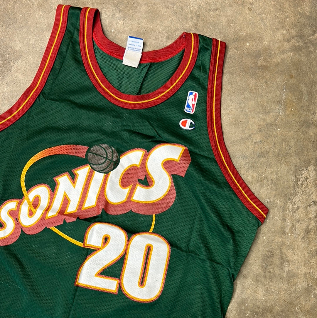 Vintage Sonics Gary Payton Champion Jersey Size 48