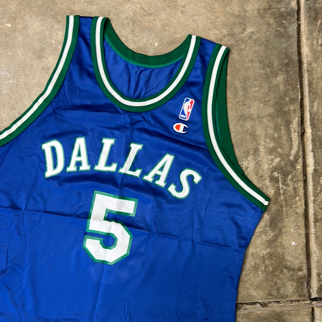 Vintage Dallas Mavericks Jason Kidd Champion Jersey Size 48