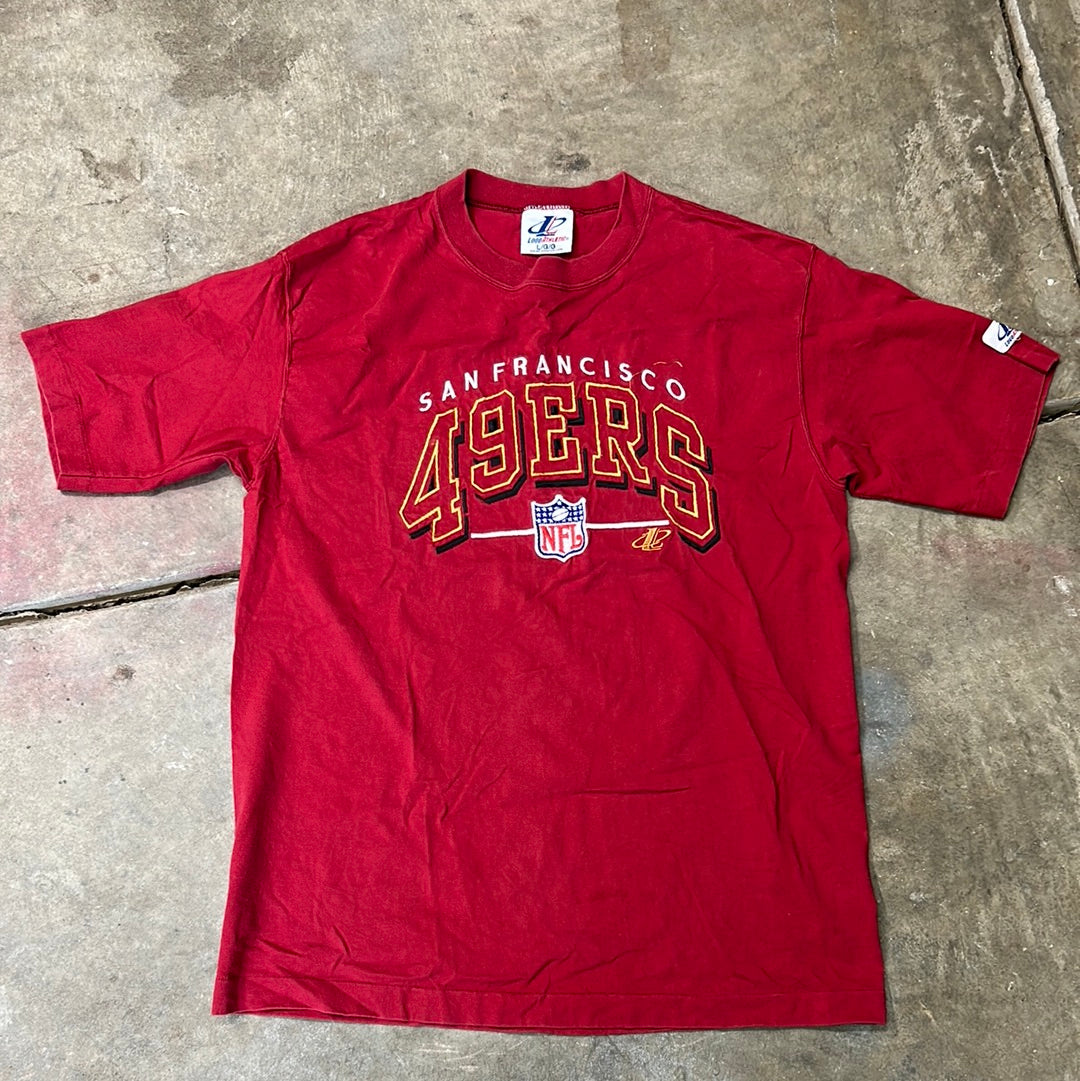 Vintage 49ers T-Shirt Size L (Logo Athletic, Embroidered)