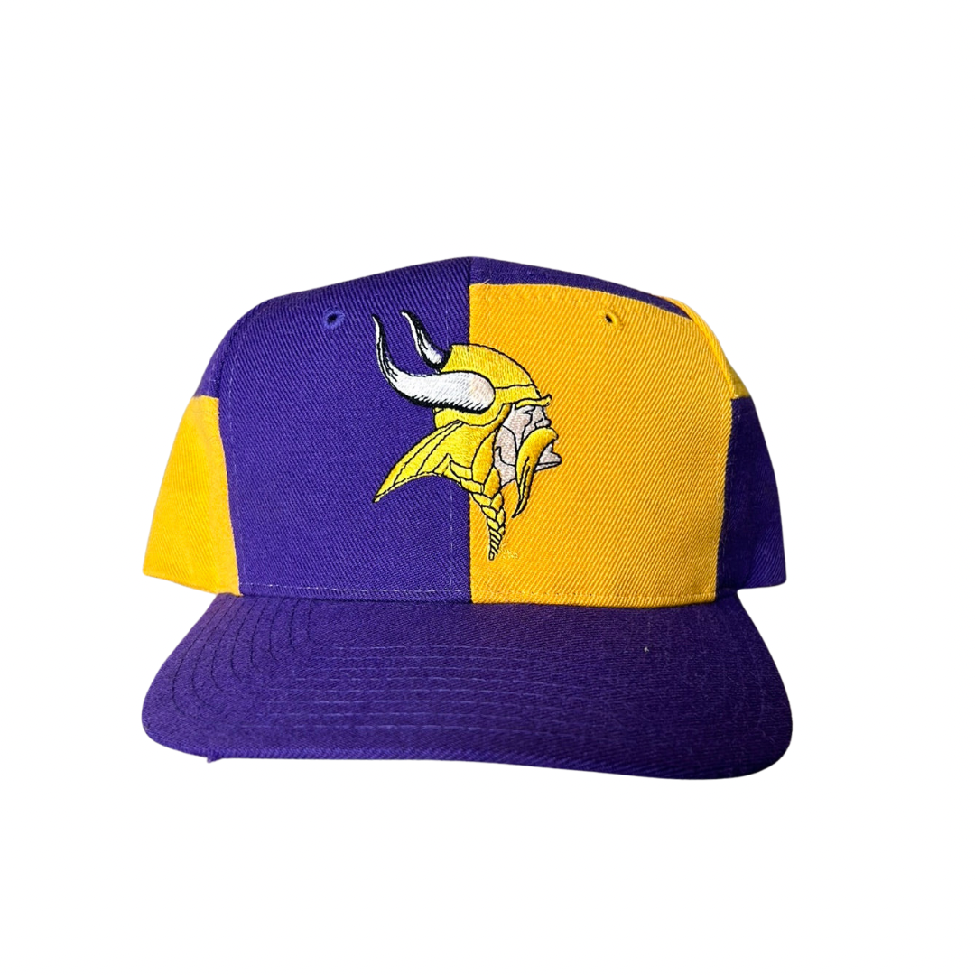 Vintage Minnesota Vikings Cut and Sew Snapback Hat