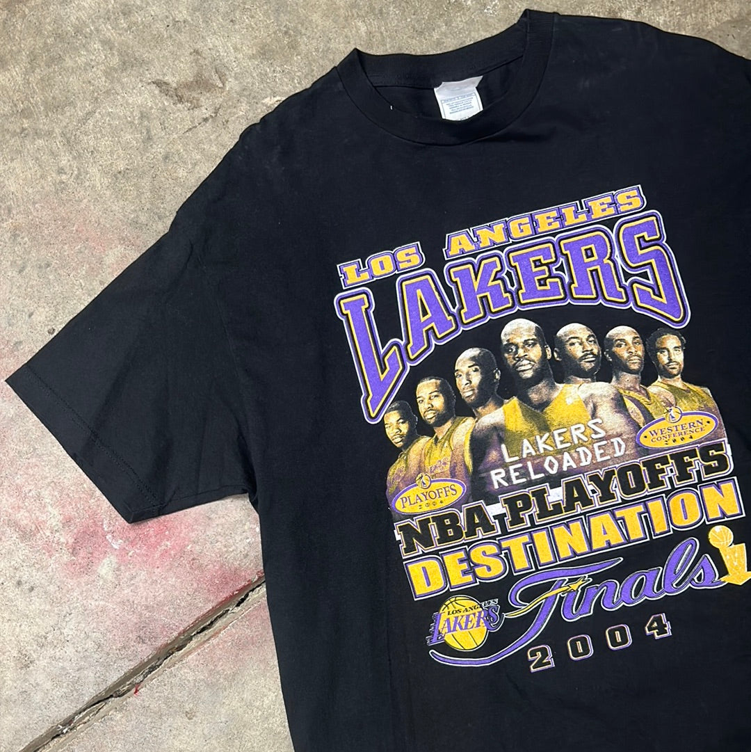 Vintage 2004 Los Angeles Lakers Reloaded Finals T-Shirt XL