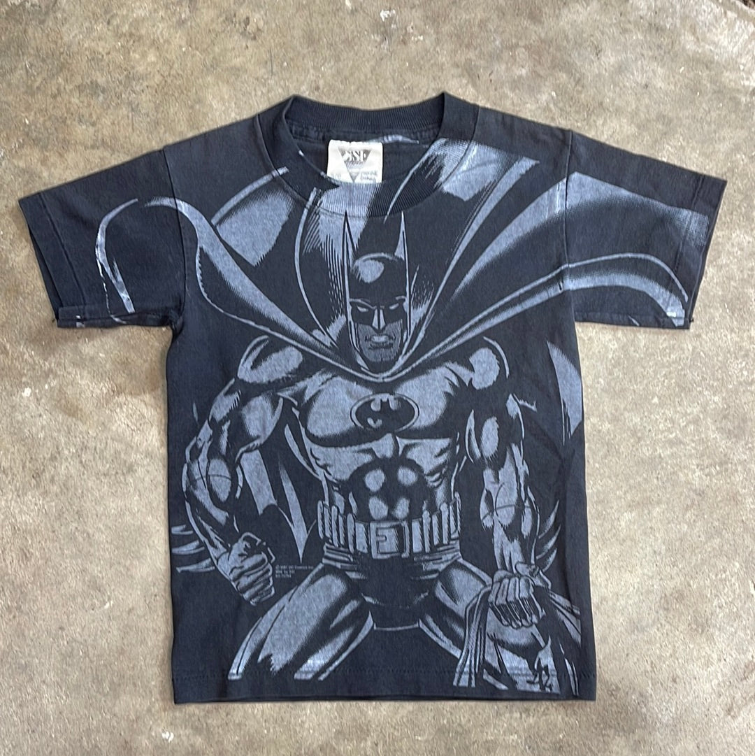 Vintage Kids 1991 AOP Batman Shirt SSI Sz: 5/6