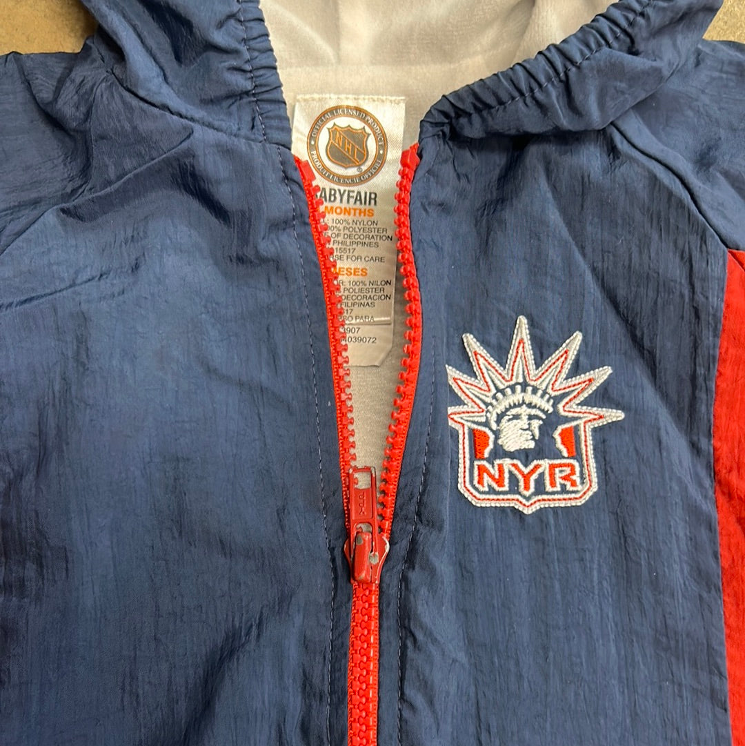 Vintage Kids NY Rangers Windbreaker Jacket 24 Months