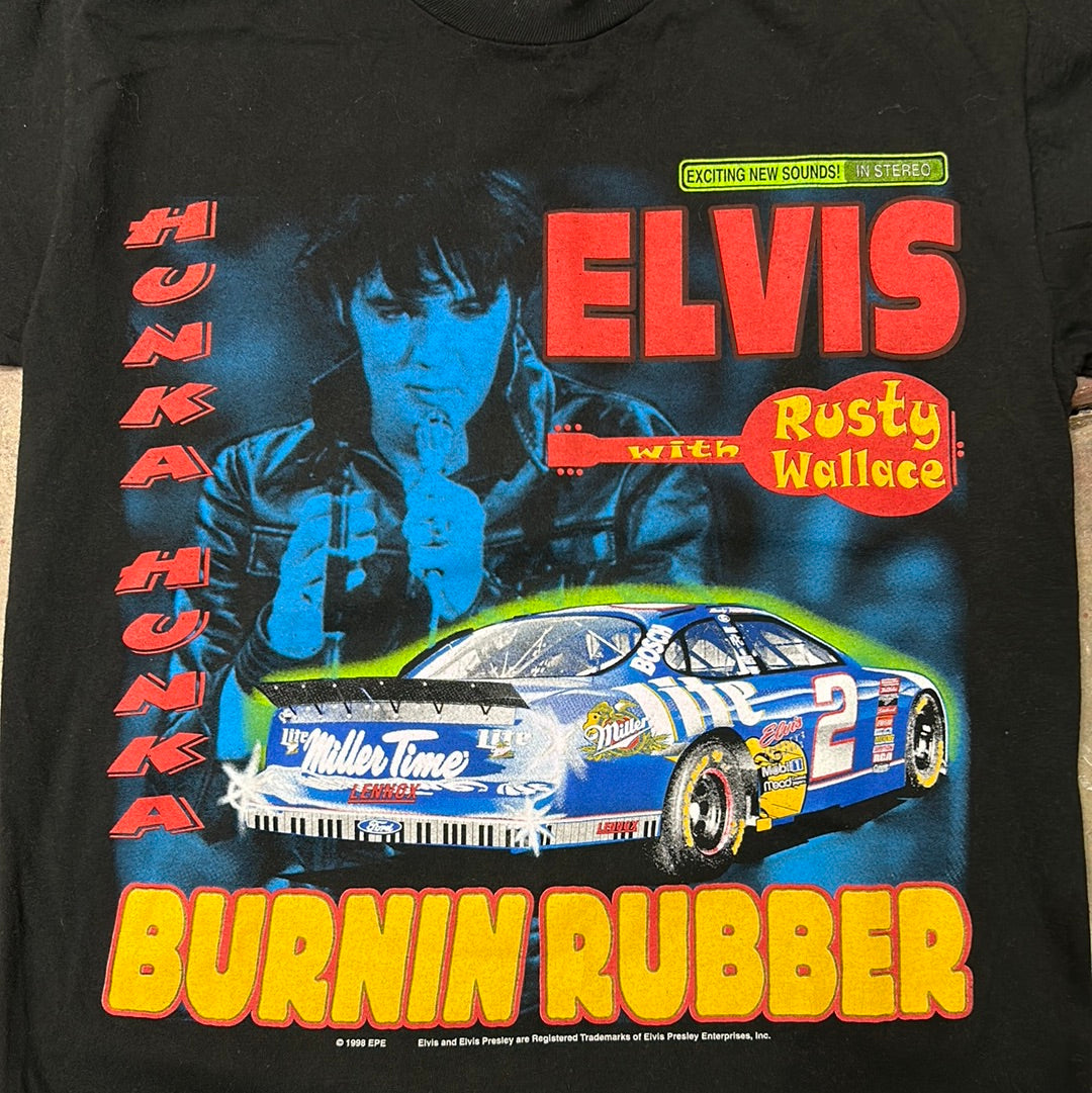 Vintage Elvis NASCAR T-Shirt Medium