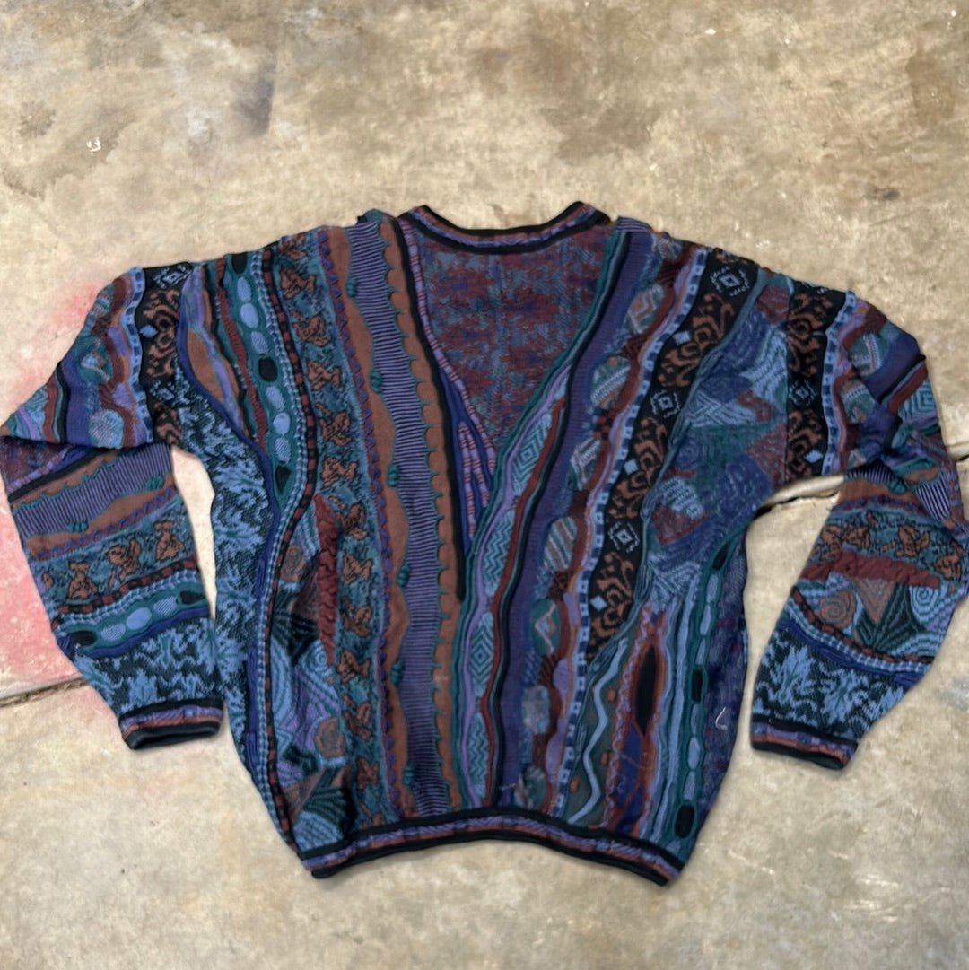 Vintage Tundra Canada Multicolor Wool Coogi Style Sweater Size XLT