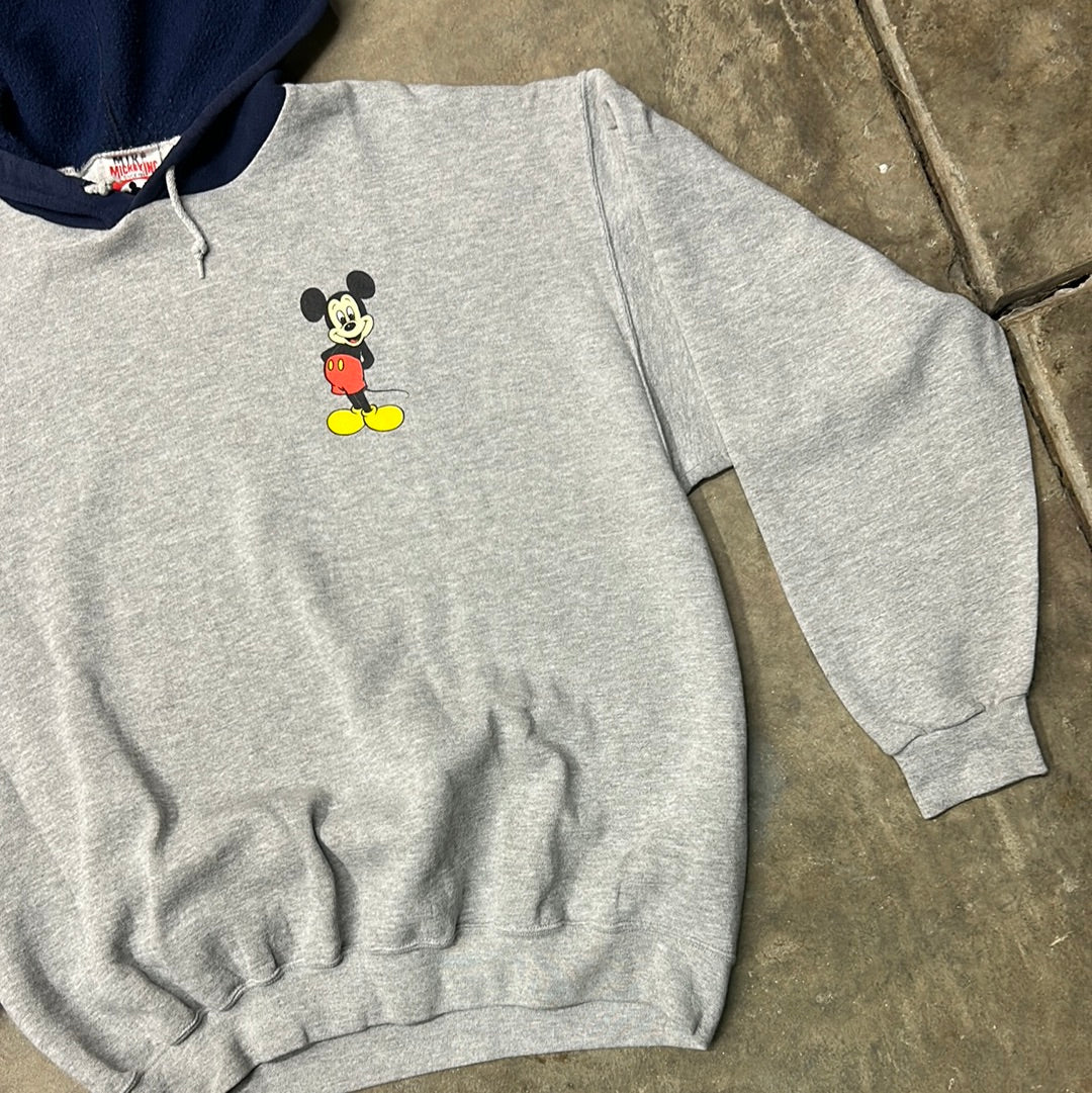 Vintage Mickey Mouse 2Tone Hoodie XL