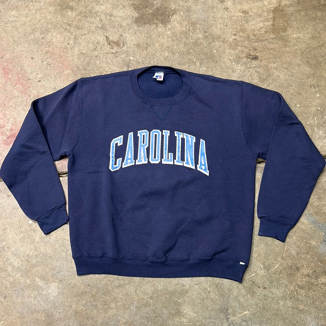 Vintage Russell Athletic UNC Tarheels Sweatshirt Blue Large