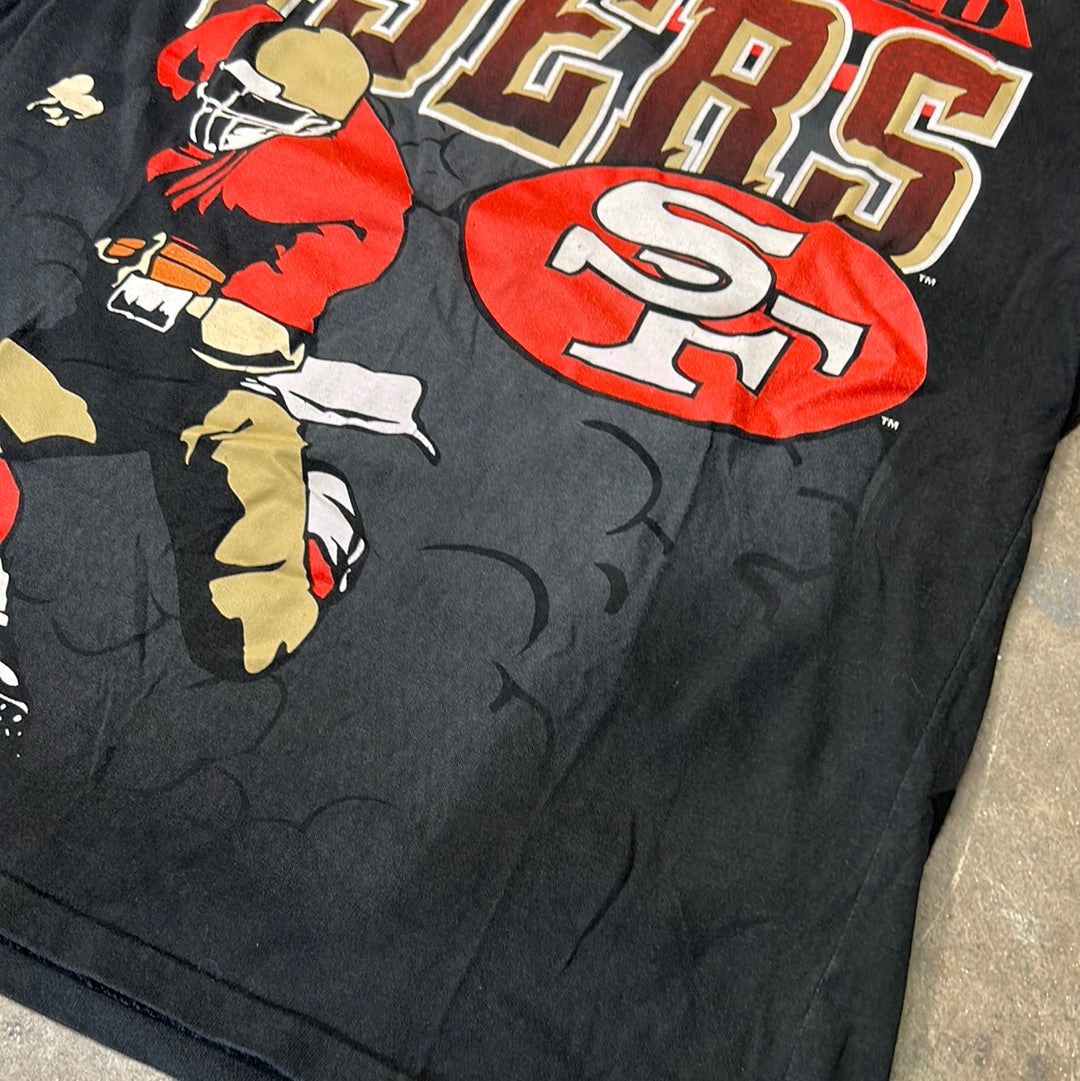 Rare Vintage 49ers T-Shirt Size L (Double sided, Single Stitched)