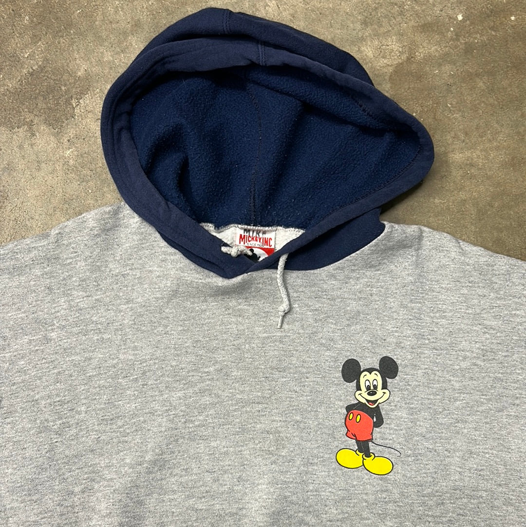 Vintage Mickey Mouse 2Tone Hoodie XL