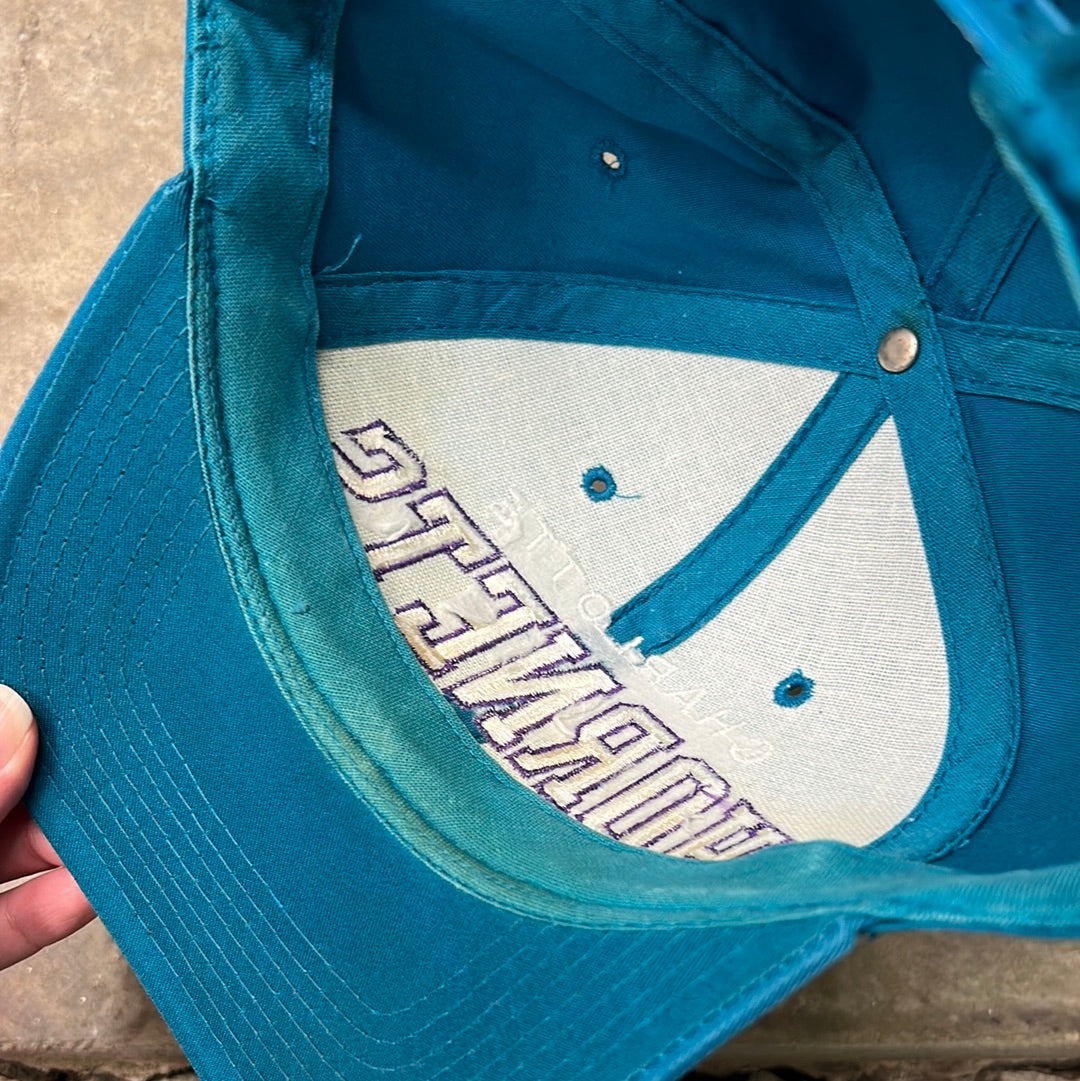 Vintage Charlotte Hornets Arch Snapback Hat