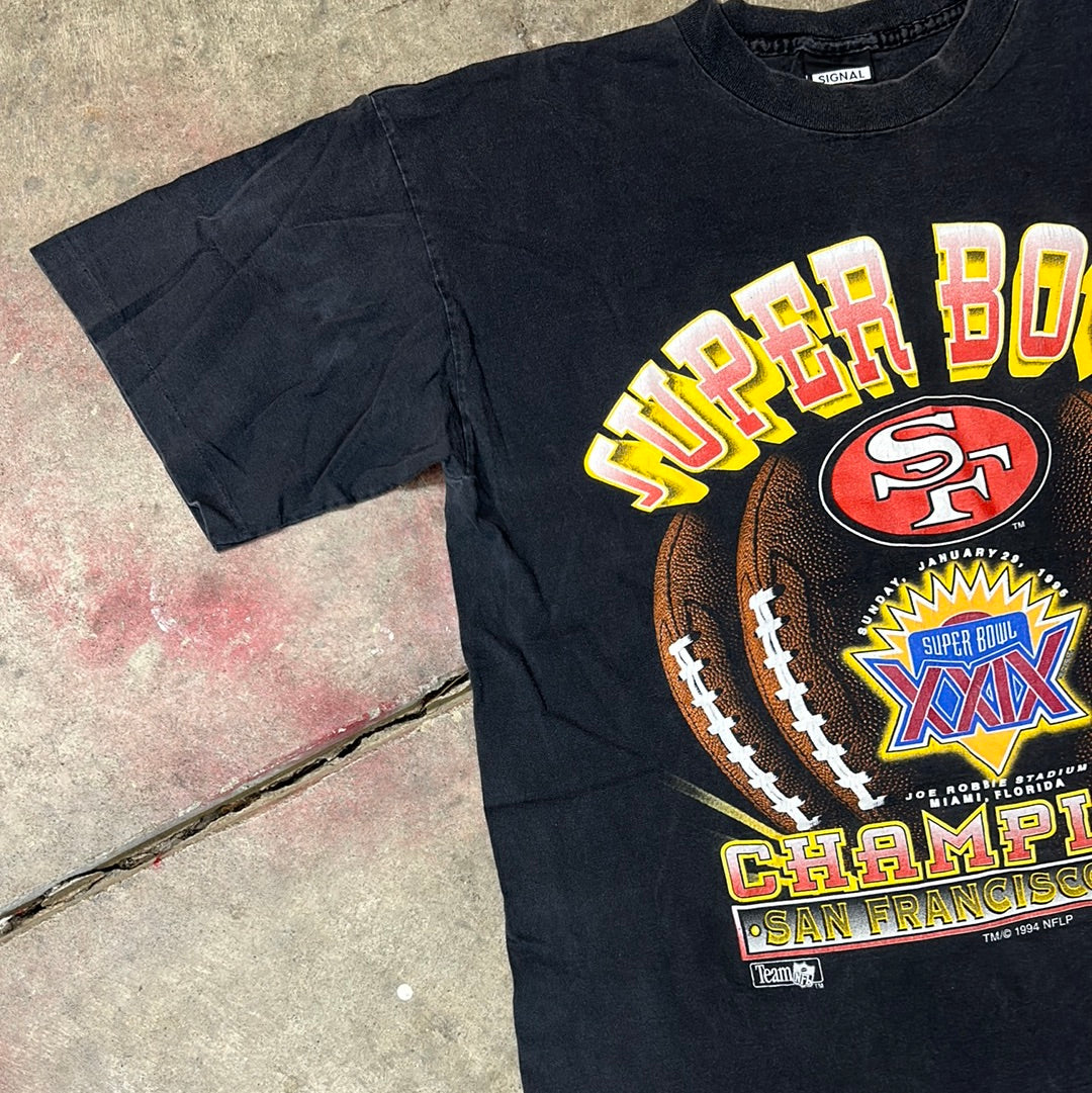 Vintage 1994 49ers Super Bowl Champions T-Shirt (Magic Johnson Single Stitched) Size XL