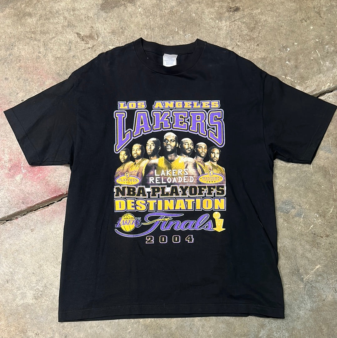 Vintage 2004 Los Angeles Lakers Reloaded Finals T-Shirt XL