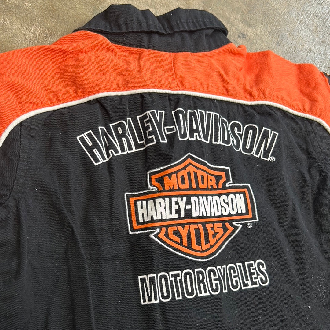 Vintage Kids Harley Davidson Button Down Shirt 2T