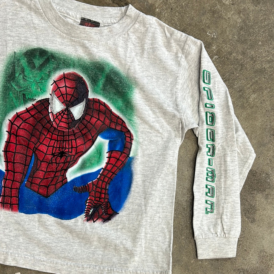 Vintage Kids Spider-Man Long Sleeve T-Shirt Size 7