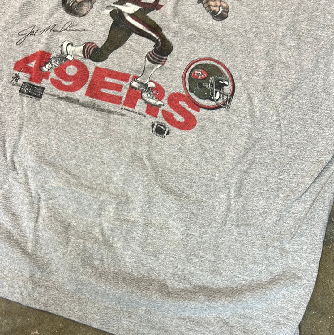 Vintage 49ers Joe Montana T-Shirt Screen-star Single Stitched Size Small